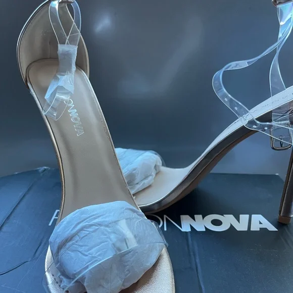 Fashion Nova Rose Gold Heels - Picture 7 of 8